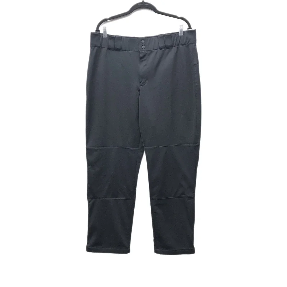 Under Armour Baseball Pants Loose Men's XL Straight Black Stretch Belted Logo